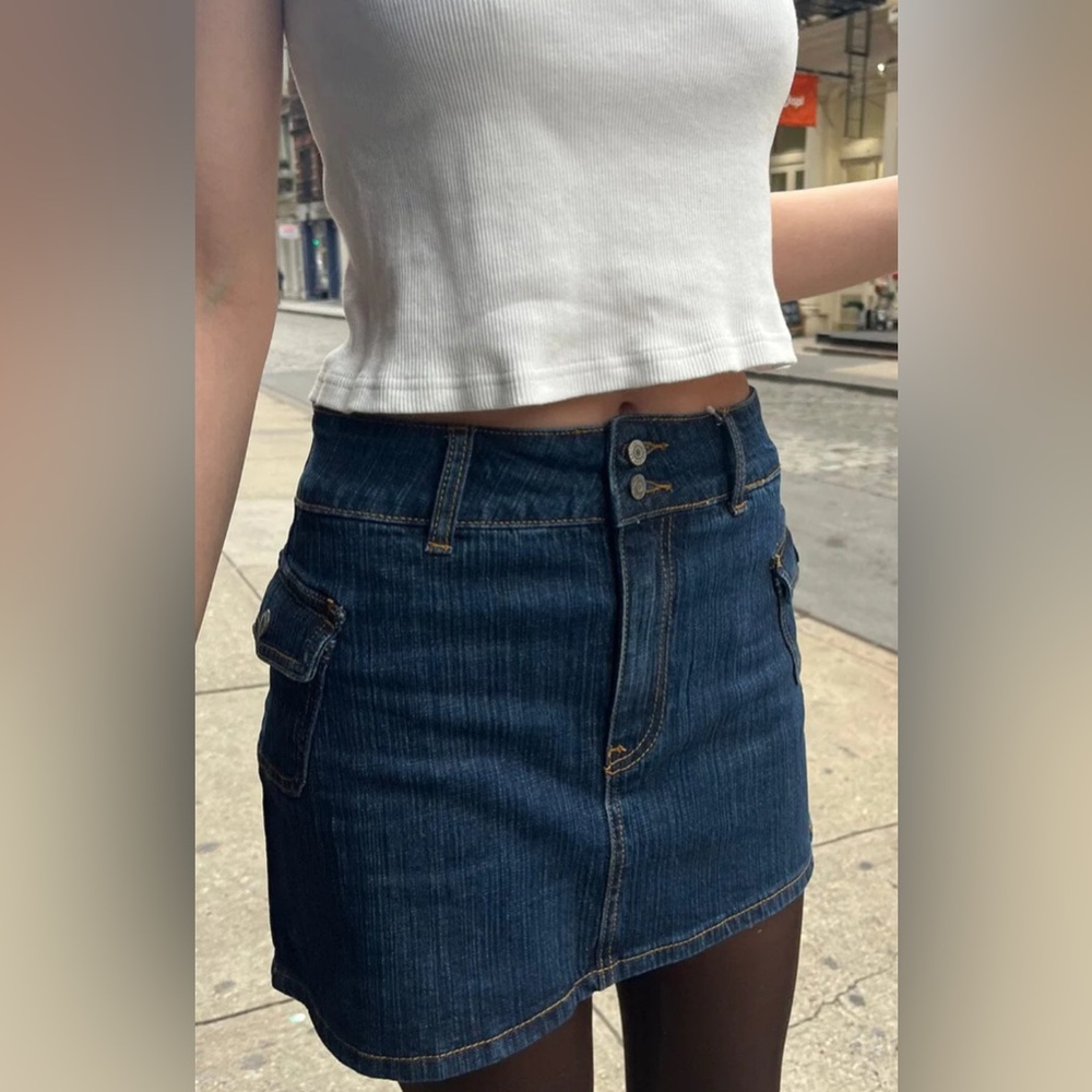 Brandy Melville Dark Blue Denim Skirt